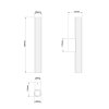Stylowy nowoczesny designerski kinkiet LED do łazienki w kolorze chrom szklany ryflowany klosz LINEA LP-0510/1W-45 CH CCT Light Prestige IP44